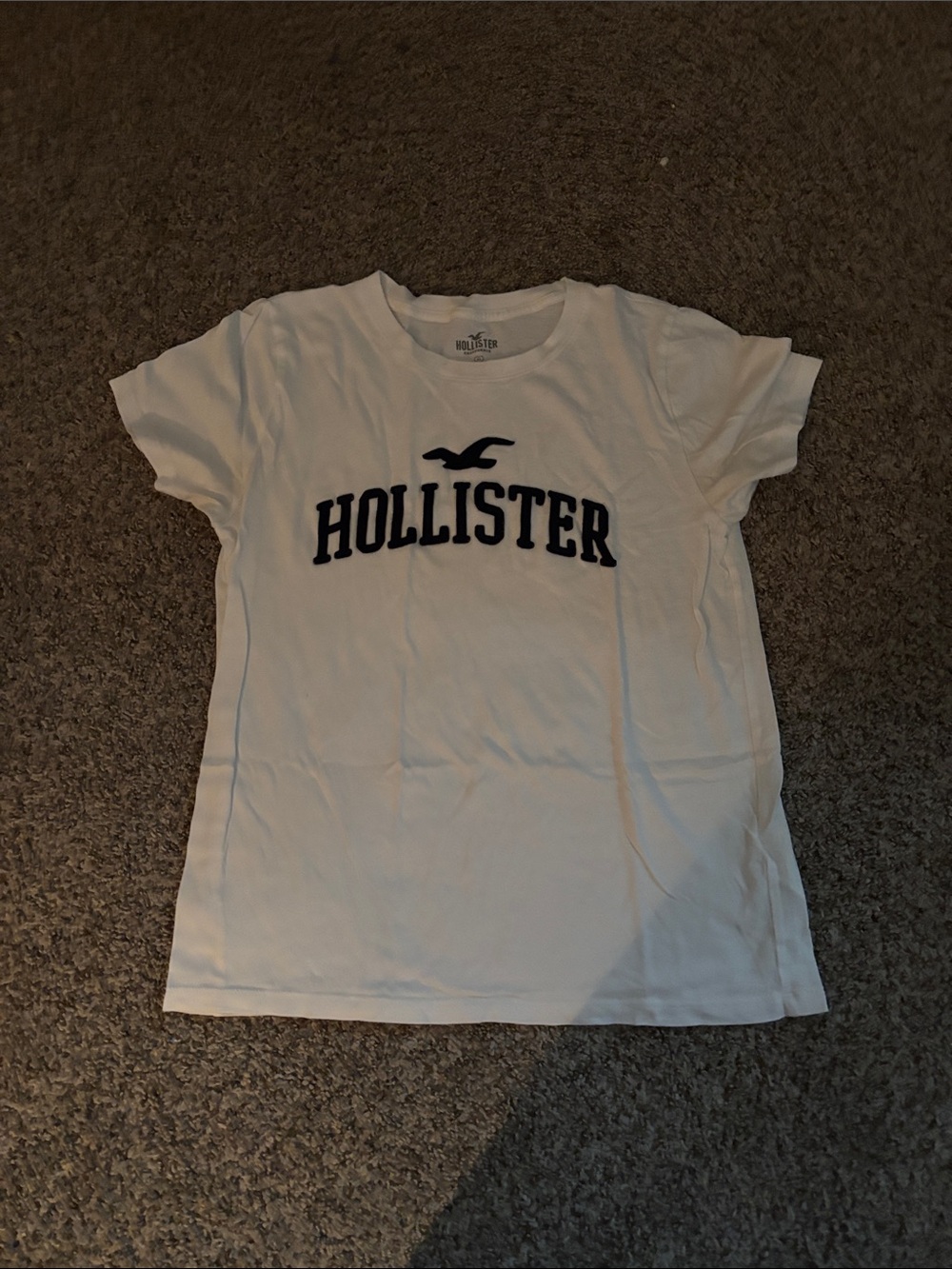 Hollister White Tee with Navy Logo